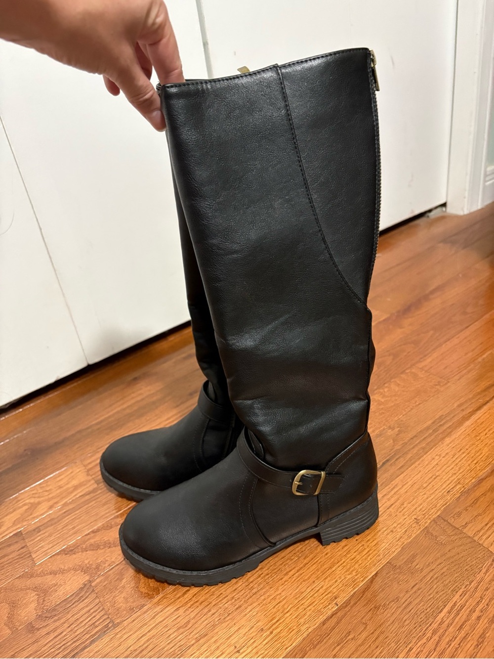NEW Black Knee-High Riding Boots